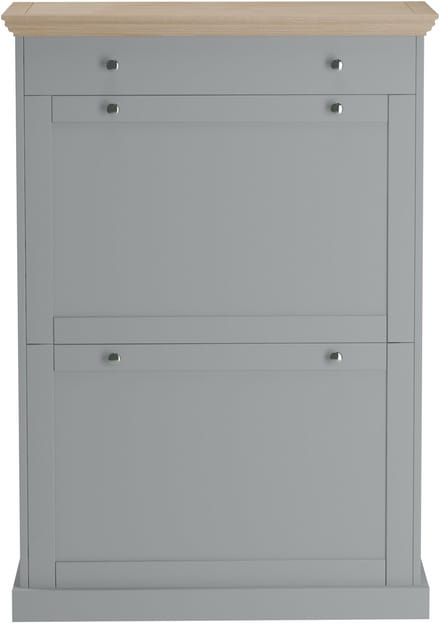 Binz-Schoenenkast - 2 Kleppen 1 Lade - Grijs Eikenlook