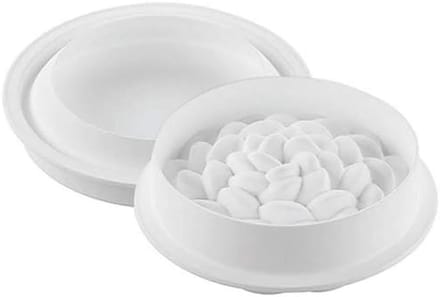 Bakvorm Bloem - Taartvorm Siliconen - Taarten Bakken - Met Decoratie - 600 ml - Transparant