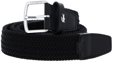 LACOSTE Riem Casual Stretch Wowen Belt W90 Noir Zwart