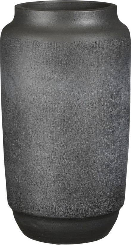 Mica Decorations Aveiro Bloempot - 22x22x40 cm - Terracotta - Zwart