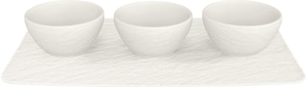 Villeroy en Boch Rock Glacier Dipschaaltjes Set OP=OP Manufacture Rock - Wit - 4-delig