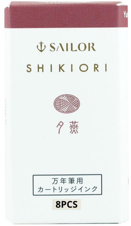 Sailor Shikiori Sansui Ink - Yutsubame Red - 8 Cartridges