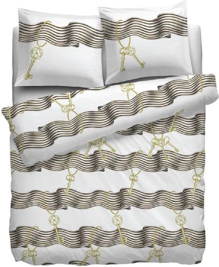 HNL Refined Dekbedovertrek Marcus - Eenpersoons - 135x200 + 80x80 cm - Offwhite