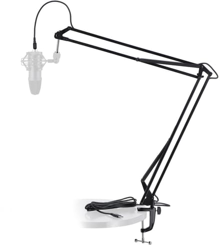 Microfoonstatief voor USB-microfoons - Incl. USB-kabel - Innox IVA 08 - Zwart