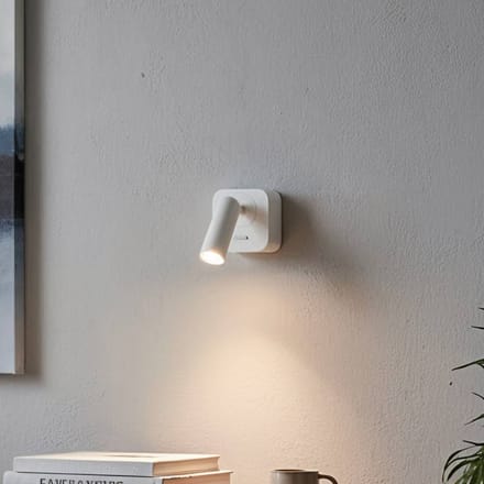 Ideal Lux LED wandspot Bean, wit, breedte 7 cm, metaal
