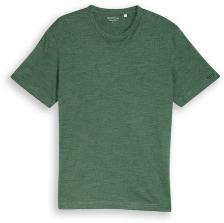 Tom Tailor - T-shirt in gemêleerde look - Maat XXXL - green fine stripe