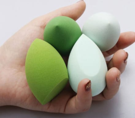 DW4Trading Make Up Blender Spons - Groen - Set van 4 Stuks