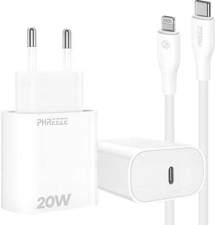 20w usb C adapter - Oplader set geschikt voor iPhone en iPad - Met Lightning naar usb C kabel 1 meter