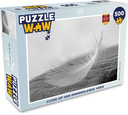 Puzzel Close-up van dwarrelende veer - Legpuzzel - Puzzel 500 stukjes
