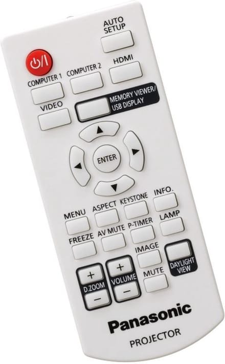 Afstandsbediening geschikt voor de PANASONIC PT-TW351RU beamer, vervangt N2QAYA000116