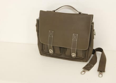 Bull & Hunt leren aktetas - Old School - Middel- Bruin