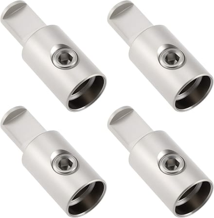 Audiokabel Reducer - Stroomkabel Adapter - Auto Audio - Aluminium Legering - 4 Stuks - Zilver
