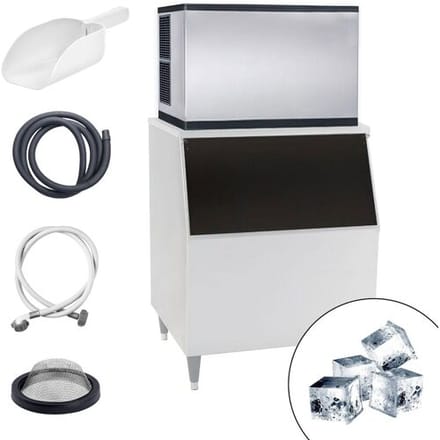 GGM Gastro Eiswürfelbereiter - Würfel - 403 kg/24 h - inkl. Eisvorratsbehälter