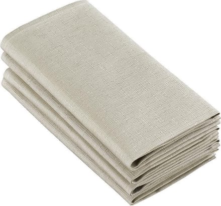 De Witte Lietaer Servetten Sonora 50 X 50 Cm Katoen Lichtbruin 4 Stuks