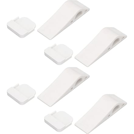 4 pièces Butée de porte Cale de porte Polyvalent Empêche la collision Élimine le bruit Cale de porte pour Maison Bureau Hôtel Blanc blanc