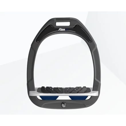 Ultra Grip Inclined Stirrup Antraciet/Grijs/Marine Flex-On Green Composite