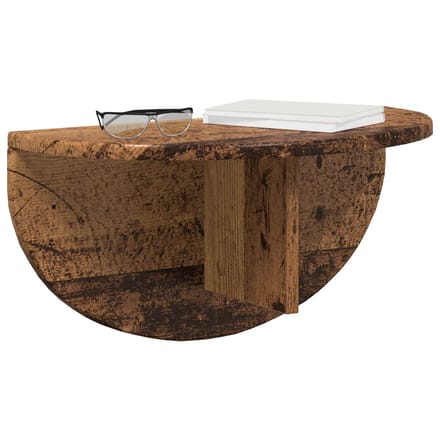 vidaXL - Wandplank - 2 - st - Oudhout - 48 - x - 24 - x - 24 - cm - Bewerkt - hout