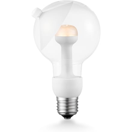 Design LED Lichtbron Move Me - Wit - G80 Cone LED lamp - 8/8/13.7cm - Met verstelbare diffuser via magneet - geschikt voor E27 fitting - 3W 220lm 2700K - warm wit licht