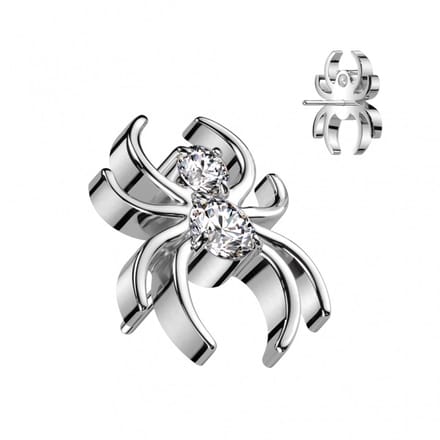 piercing titanium spider top 1.2x6 - zilver - LMPiercings