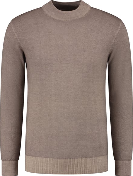 District Indigo Mockneck Pullover Merino/Stretch Brown (7.22.508.502 - 046)