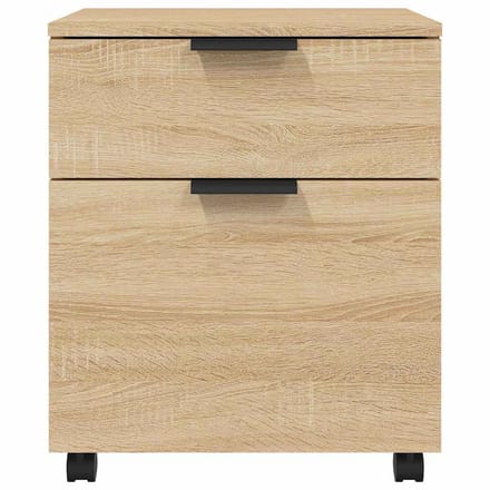 vidaXL - Dossierkast - verrijdbaar - 45x38x54 - cm - bewerkt - hout - sonoma - eiken