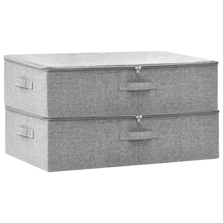 vidaXL - Opbergboxen - 2 - st - 70x40x18 - cm - stof - grijs