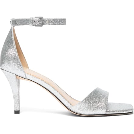 Michael Kors Jaida Heeled Sandal Silver Maat: 38 | Sandalen Outlet | Dames | Zilver