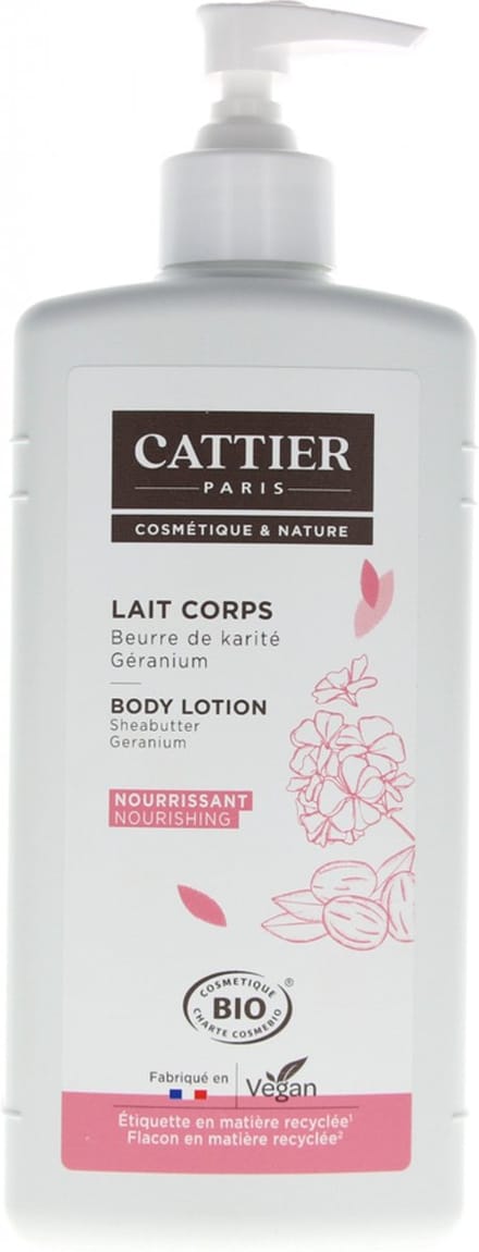 Cattier Body milk shea butter/geranium 500 Milliliter