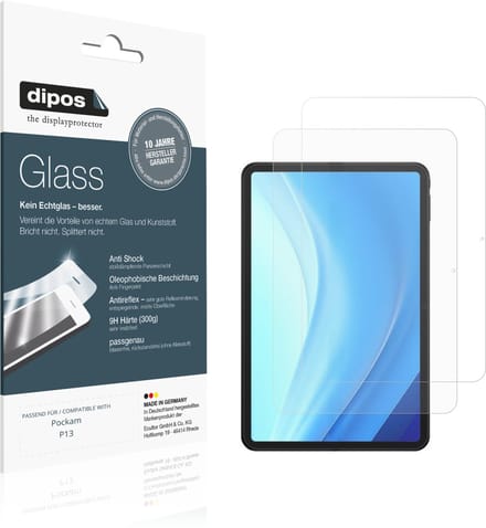 dipos – 2x Matte Pantserfolie geschikt voor Pockam P13 | 9H Screenprotector