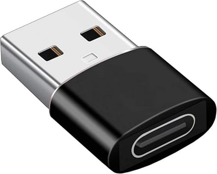 USB-A naar USB-C On-The-Go Adapter/Converter - Zwart - 1 stuk