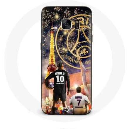 Coque pour Samsung Galaxy S7 PSG Neymar et Mbappé Joyeux noël