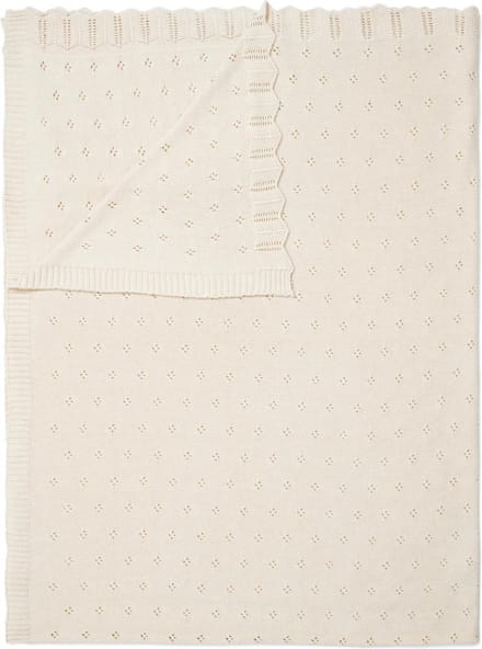Essenza Knitted Ajour Plaid Antique white - 130x170 cm