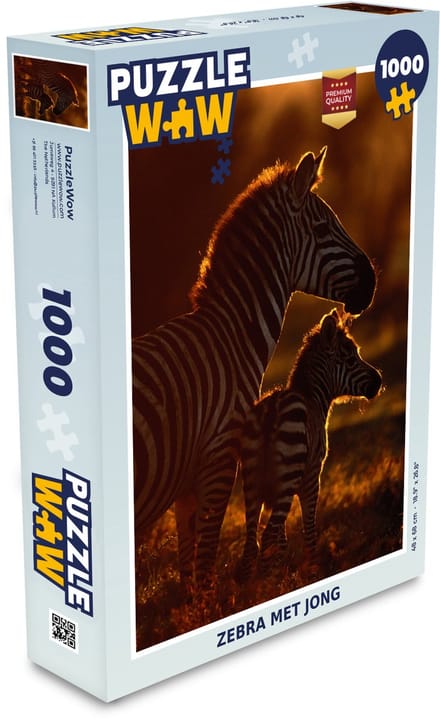 Puzzel Zebra - Zon - Veulen - Legpuzzel - Puzzel 1000 stukjes volwassenen