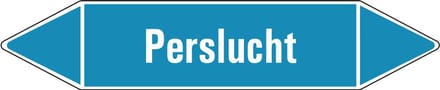 Perslucht leidingmarkering op vel 179 x 37 mm - 5 per vel