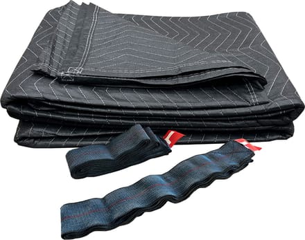 Kortpack - 2 Gevoerde Verhuisdekens + 2 large Elastische Verhuisbanden - (099.0047)
