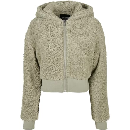 Urban Classics - Short Oversized Sherpa Jacket - L - Mintgroen