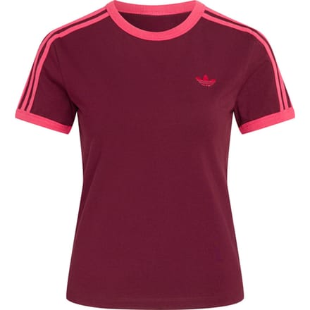 Adidas Originals 3-stripes Slim T-shirt Dames Rood
