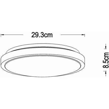 Lucide DASHER - Plafonnière (Plafondlamp) Badkamer - Ø 29,3 cm - LED - 1x12W 2700K - IP44 - Bewegingssensor - Zwart