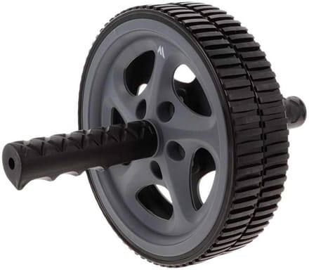 Buikspierwiel - Ab roller - Core training - Dubbel wiel ontwerp - Compact formaat - Zwart grijs