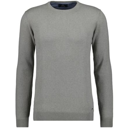 Ragman Trui Supersoft Knit Pullover Knitted Elbow Patches Taupe / male