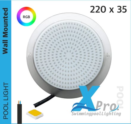 XPRO POOL | Zwembadlamp Opbouw LED |12V AC | 35W | RGB