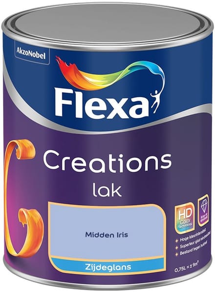 Flexa - Creations Lak Zijdeglans - Midden Iris - Mengverf - 750 Ml