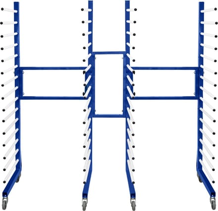 Combi spray droogrek trolley set - blauw - 1,8m - 2-weg connector