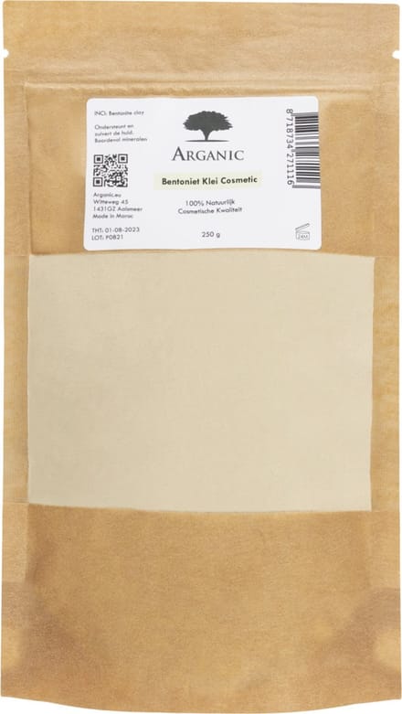 Bentoniet Klei - Arganic - Cosmetic Grade - 250 gram