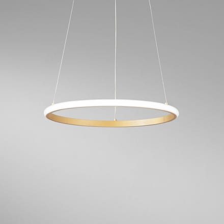 Luce Ambiente Design LED hanglamp Axis, Ø 40 cm, goudkleurig, metaal, CCT