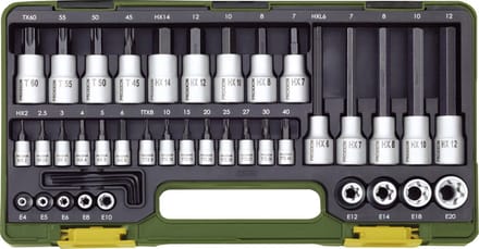Proxxon 23290 Dopsleutel-bitinzetset 1/2, 1/4 42-delig