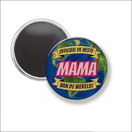 Button Met Magneet 58 MM - Officieel De Beste Mama Van De Wereld - NIET VOOR KLEDING