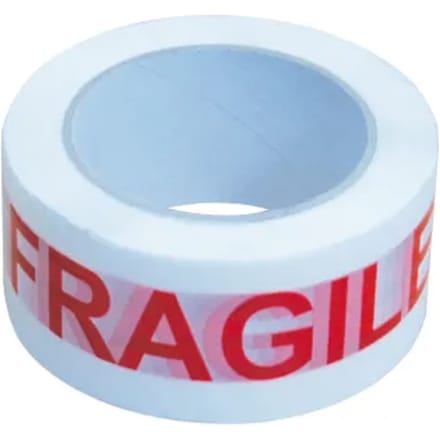 Pack N Move Tape Fragile - Rood/wit - 100m - 11x11x5cm