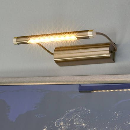 Bioledex Tommy schilderij verlichting, messingkleurig, werkt op batterijen