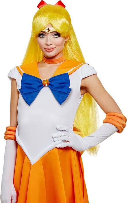 FUNIDELIA Venus Pruik voor vrouwen - Sailor Moon - Anime - Geel